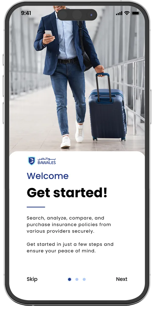 Bawales app welcome screen